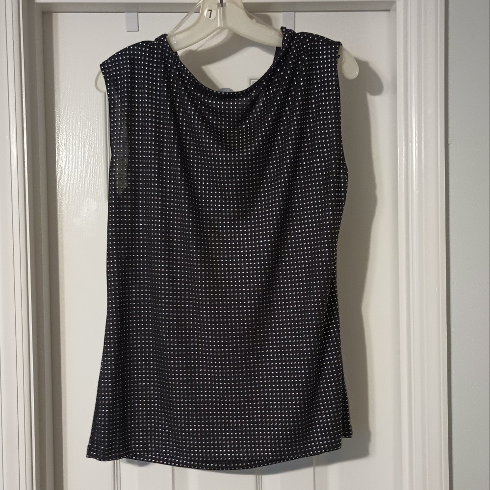 Jones NY black sleeveless evening wear top XL - Picture 2 of 8